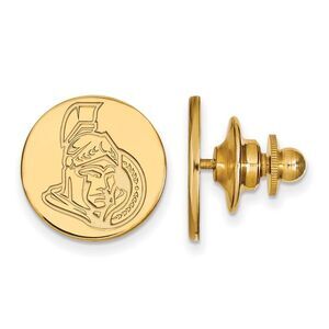 SS 14k Yellow Gold Plated NHL Ottawa Senators Lapel or Tie Pin